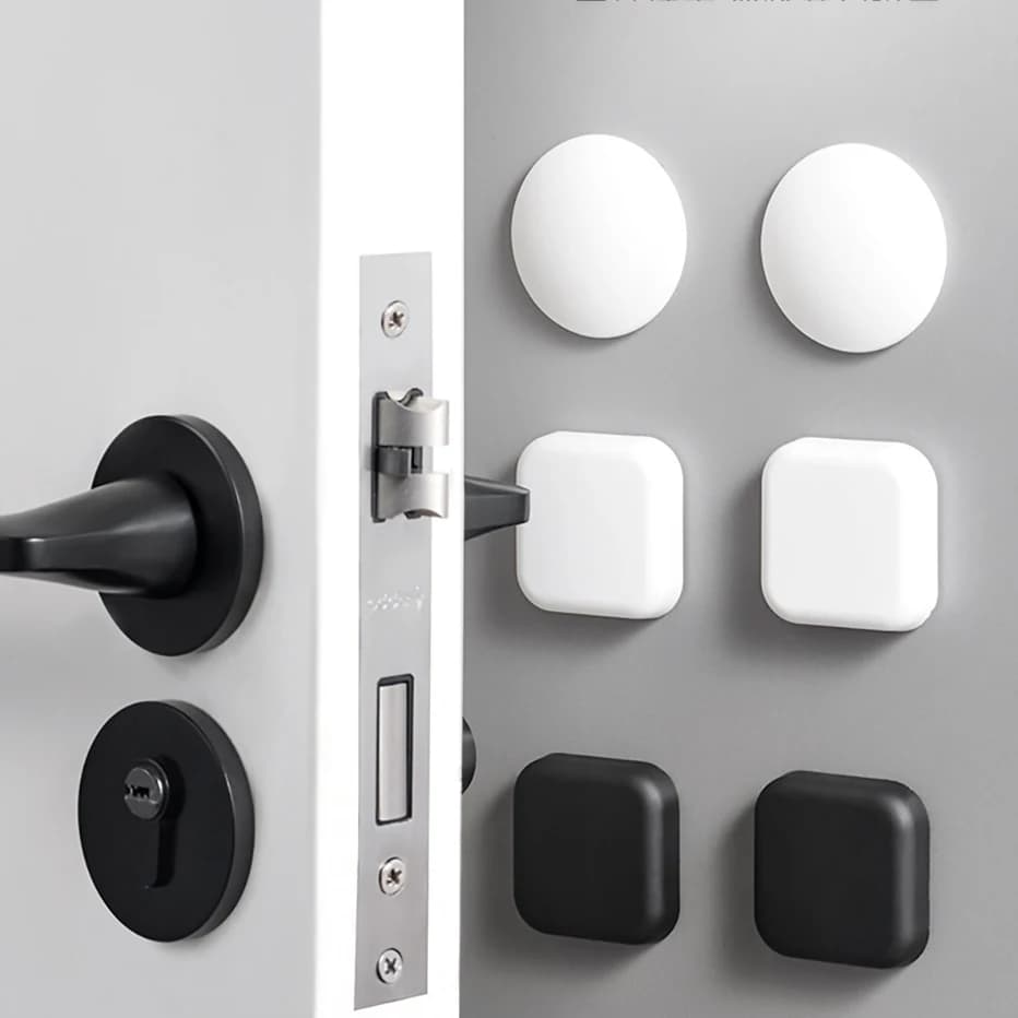 1PC Maniglia Della Porta In Silicone Paraurti Auto Adesivo Deurstopper Protezione Porte Pad Mute Stikcer Rotondo Quadrato Protezione Della Parete Pad