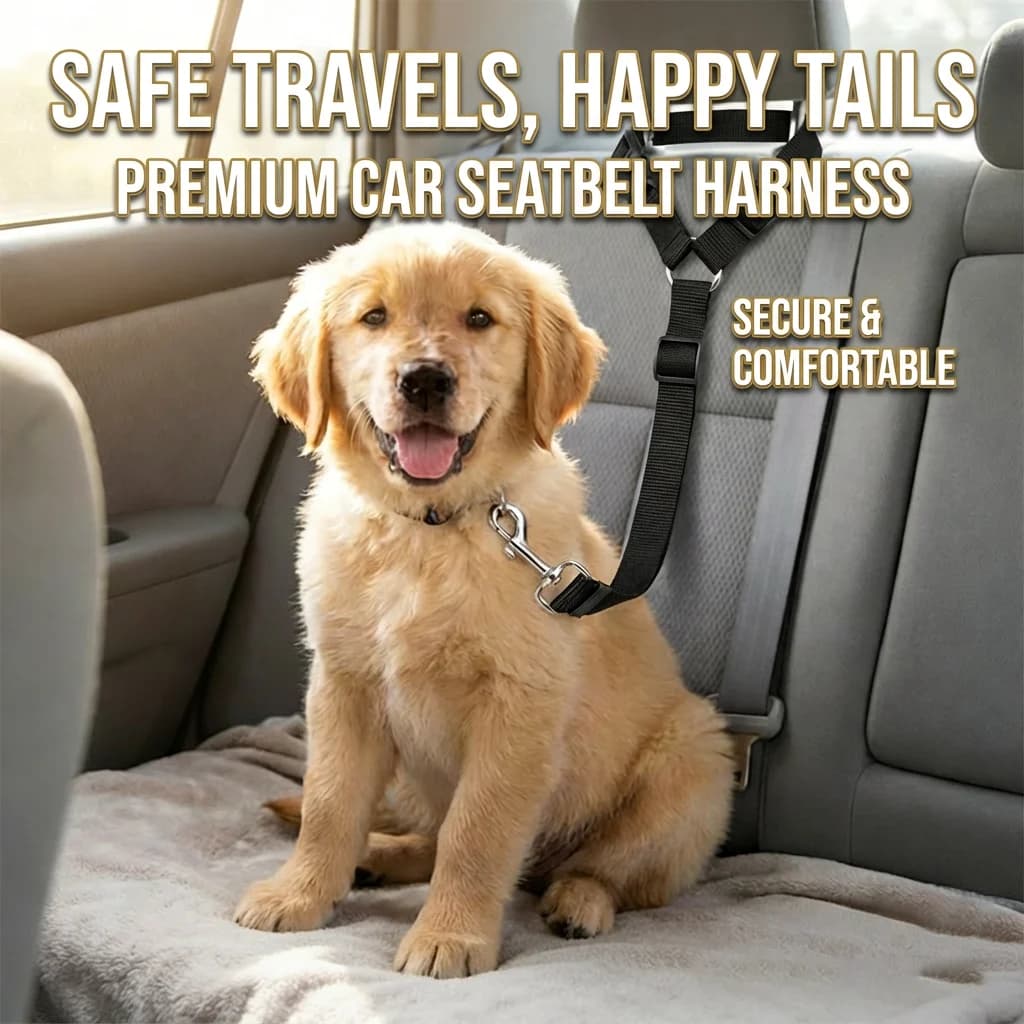 Guinzaglio regolabile per cintura di sicurezza per auto per animali domestici 2 in 1 Imbracatura di sicurezza per cani e gatti in nylon per viaggi 20 cm