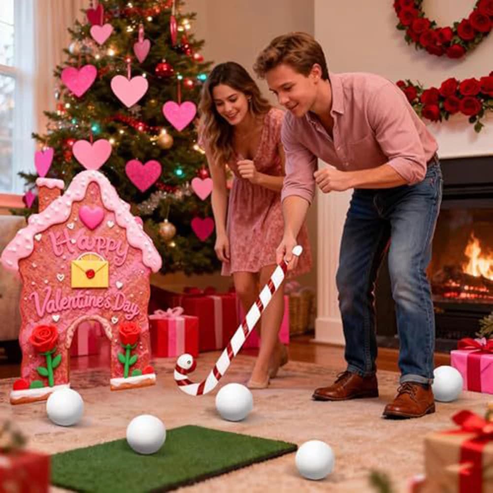 Set di palline da golf per bambini con canna di zucchero, divertimento per tutte le età, intrattenimento per riunioni di famiglia