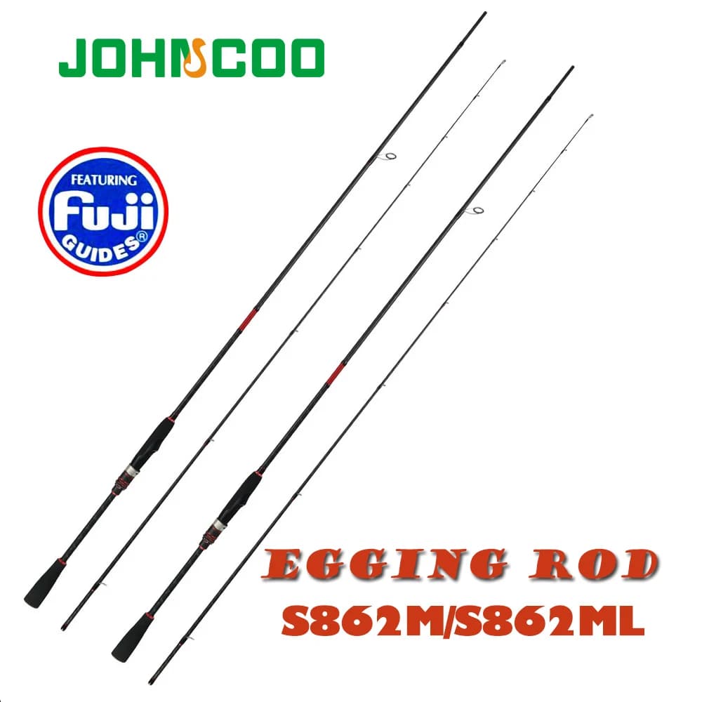 Canna da pesca Egging da 2,59 m ML M con anelli Fuji Canna costera Johncoo Kota Egi per calamari ad azione rapida 1,8-3,5 # asta per uova cosparenti