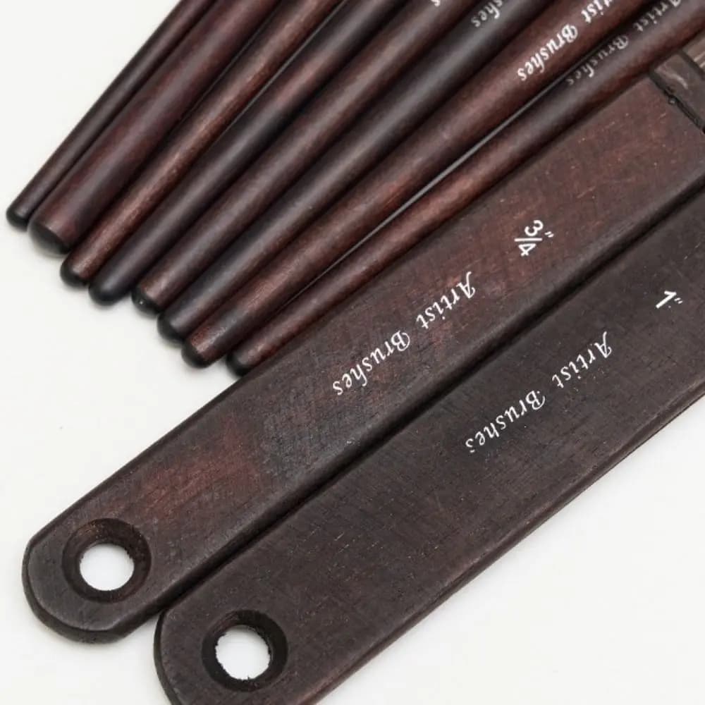 10Pcs Nylon Hair Brushes Painting Brush Set Wooden Handle Animal Hair Paint Brush Pen Set Premium Art Supplies Acrylic