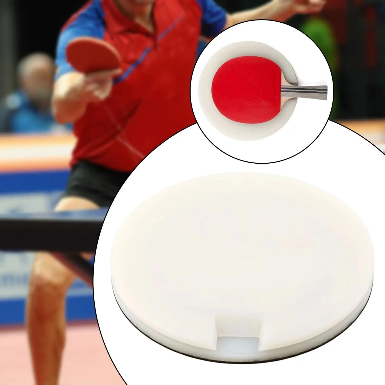 Rubber Cutting Platform Ping Pong Rackets, Anti-slip, Practice and Lightweight Swivelling Base