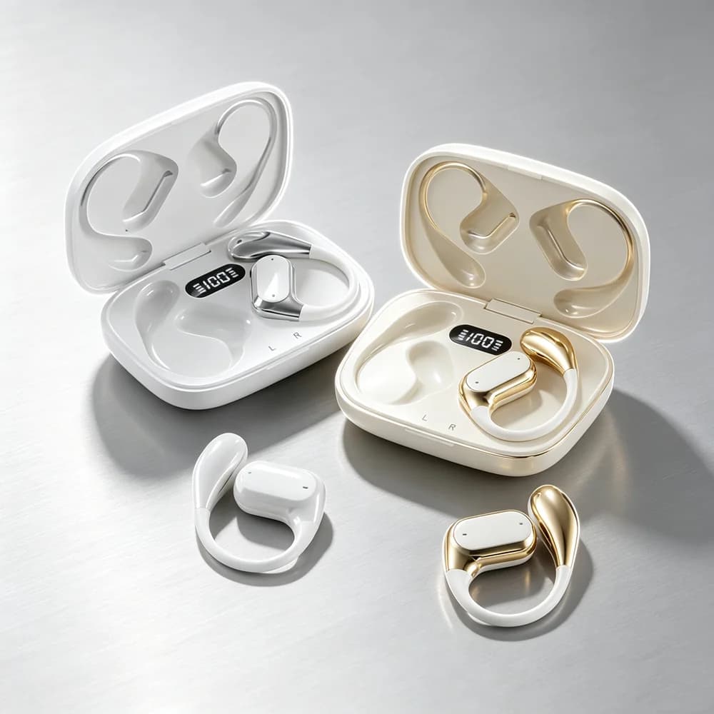 TWS Wireless Headphones Fone Bluetooth Earbuds Professional Bluetooth Headsets Include Ergonomic Boom Mics for Superior Clarity