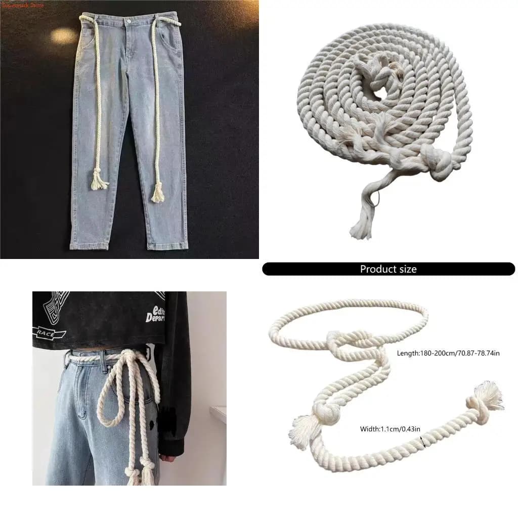 Q5WE CINGURA RETRO DESIGN RITTO per jeans casual