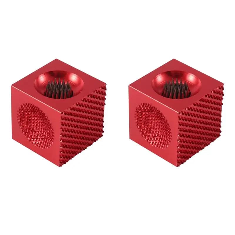 AEF6-2X 5 Strumenti in 1 per la Manutenzione delle Punte delle Stecche da Biliardo, Tapper, Perforatore, Modellatori - L'Ultimo Strumento per Punte di Stecche da Biliardo, Rosso