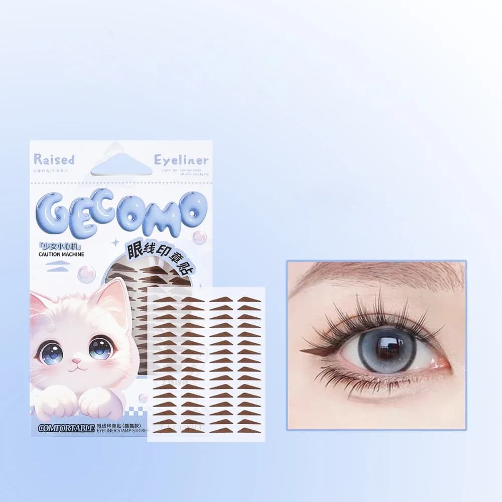 Adesivi per Eyeliner Resistenti all'Acqua, Modellabili con un Solo Applicatore, Resistenti al Sudore, Facili da Usare