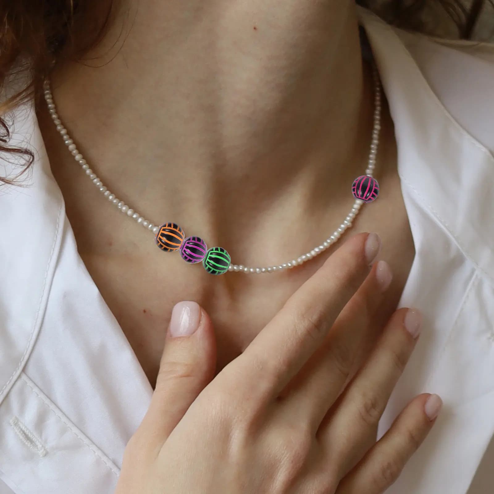 100 Pezzi Perline da Pallavolo in Acrilico per Gioielli Fai da Te, Accessori Sportivi, Ciondoli Sciolti per Creazione Bracciali e Collane
