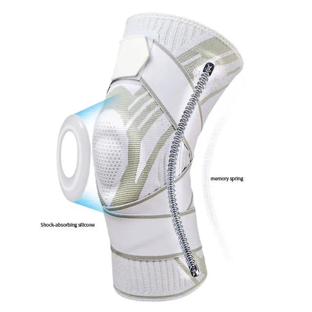 Supporto per ginocchio sportivo regolabile con ginocchiere a compressione in silicone per ginocchiere protettive personalizzate in maglia da basket