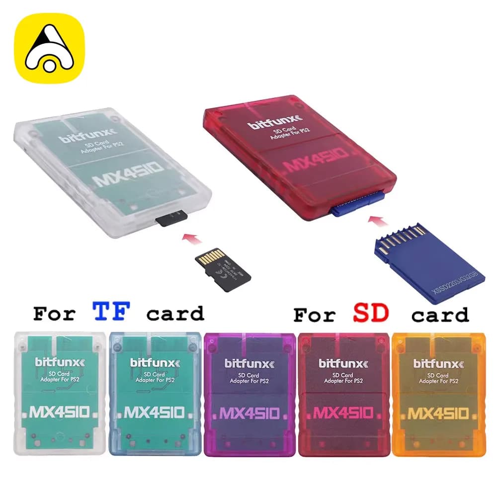 BitFunx MX4SIO SIO2SD Adattatore Lettore di schede adattatore scheda TF/SD per console di gioco SONY Playstation2 PS2