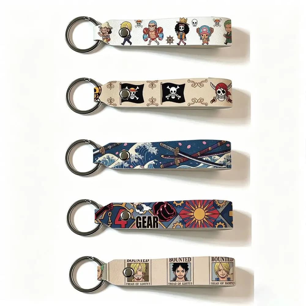 Motorcycle ONE PIECE PU Leather Keychain Minimalist Key Holder Durable Key Organizer Car Keys Bag Accessories Gift