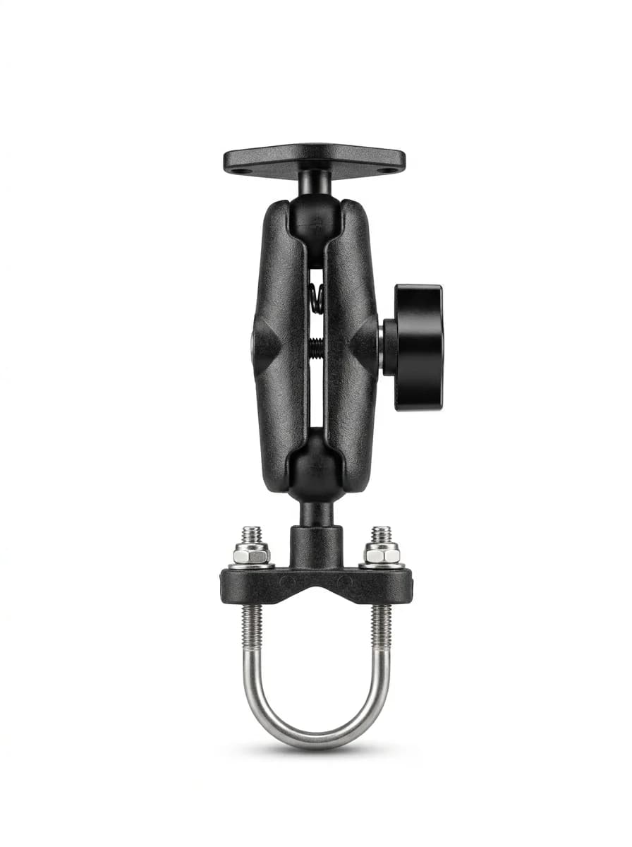 Support for Motorcycle Handlebar with 1 Inch Ball Attack, for Vehicles, Bicycles, GPS, Monitors, Screens and Tubes