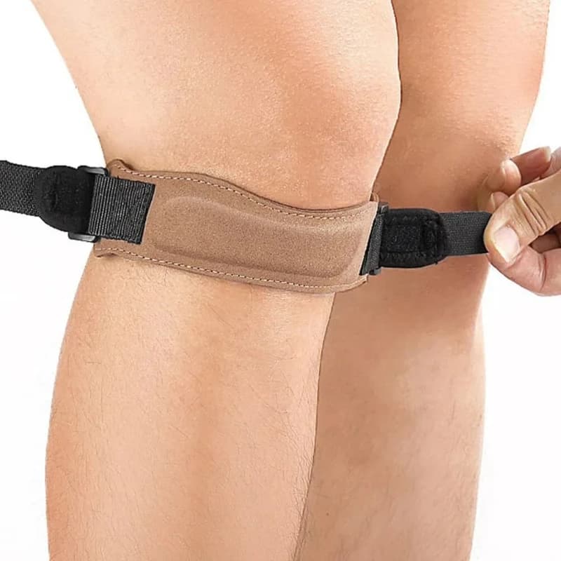 Supporto per Ginocchio con Assorbimento degli Urti e Fascia di Sostegno Rotulare per Protezione da Infortuni nel Basket, Badminton e Pallavolo