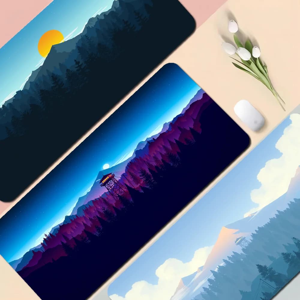 Deep Forest Firewatch Mousepad Boy Pad Gomma naturale Gaming Mousepad Dimensioni tappetino da scrivania per giochi World Of Tanks CS GO Zelda