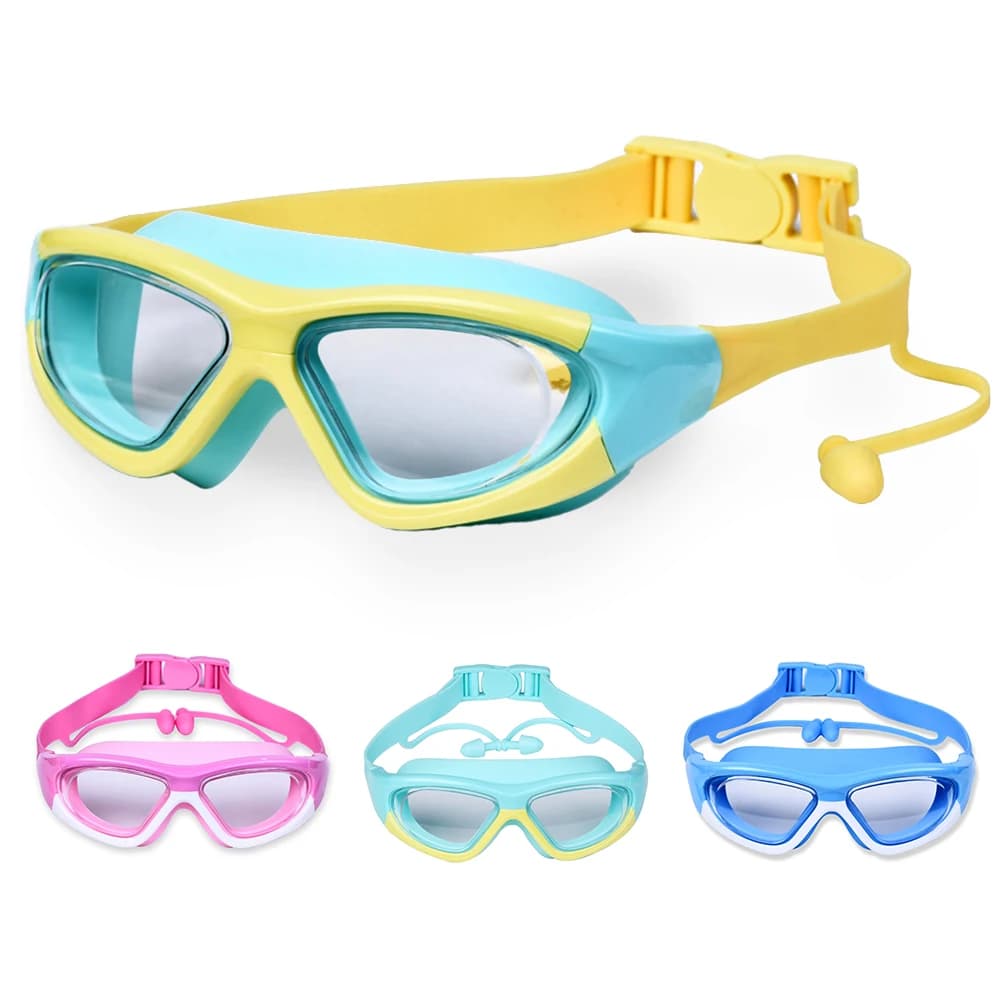 Professional Swimwear Anti-fog Soft for Kids with Earphones, for Kids and Girls from 3 to 12 Years
