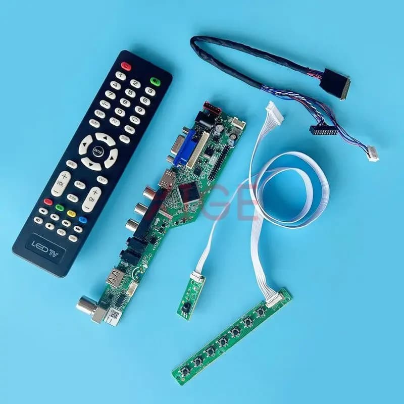 Scheda Driver LCD Fit LTN156AT09 LTN156AT14 LTN156AT15 1366x768 Schermo Del Computer Portatile 15.6 "40 Pin LVDS Kit FAI DA TE VGA + HDMI + AV + USB TV Analogica
