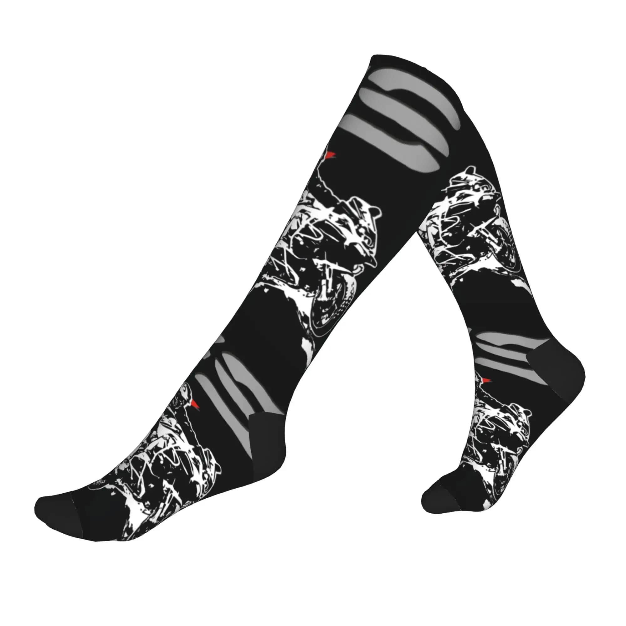 Calzini da moto alla moda per avventure GS, calzini da donna e da uomo, caldi, con stampa 3D, sportivi, da basket, a compressione