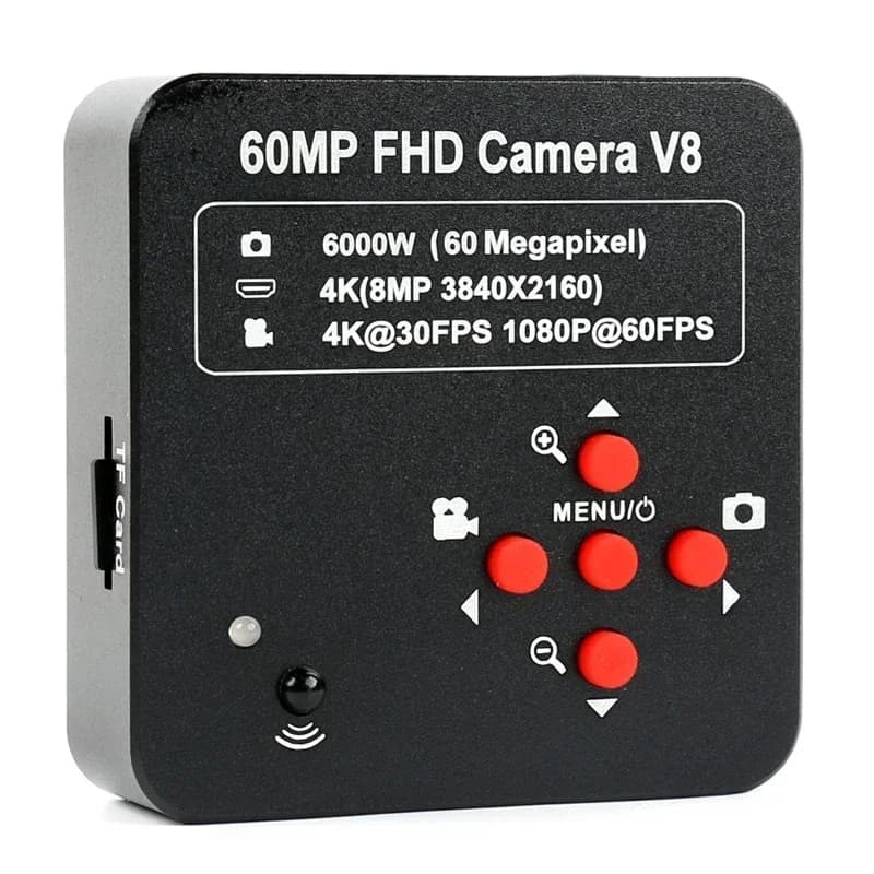 Nuovissima fotocamera digitale monoculare per microscopio da 60MP 4K 1080P HDMI USB, adatta per la riparazione di PCB e la saldatura di telefoni.