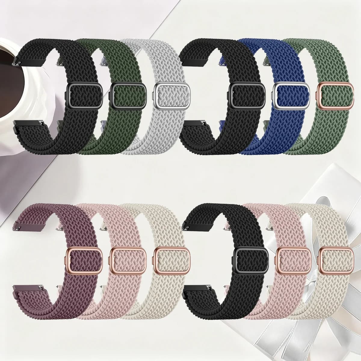 3 pezzi anello intrecciato per Huawei Watch GT6 5 4 3 cinturini 42mm46mm accessori per orologi intelligenti cinturino elastico in nylon per GT6 Pro/GT2/Watch4