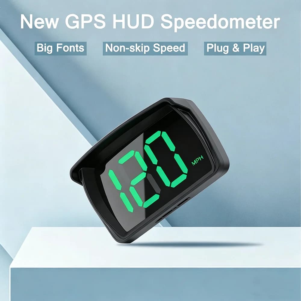 Universal Car GPS Speedometer HUD KM/MPH Head Up Display Big Font Warning Device for All Car Truck Plug and Play