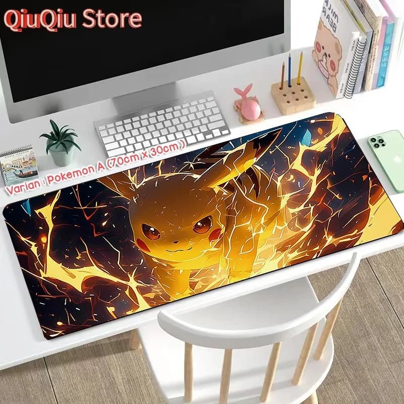 MOUSEPAD MOTIF POKEMON GAMER PREMIUM MOUSE PAD PANJANG ALAS TASTIERA MOUSEPAD MOTIF GAMING ANIME ANTI SLIP POKEMON | SKM