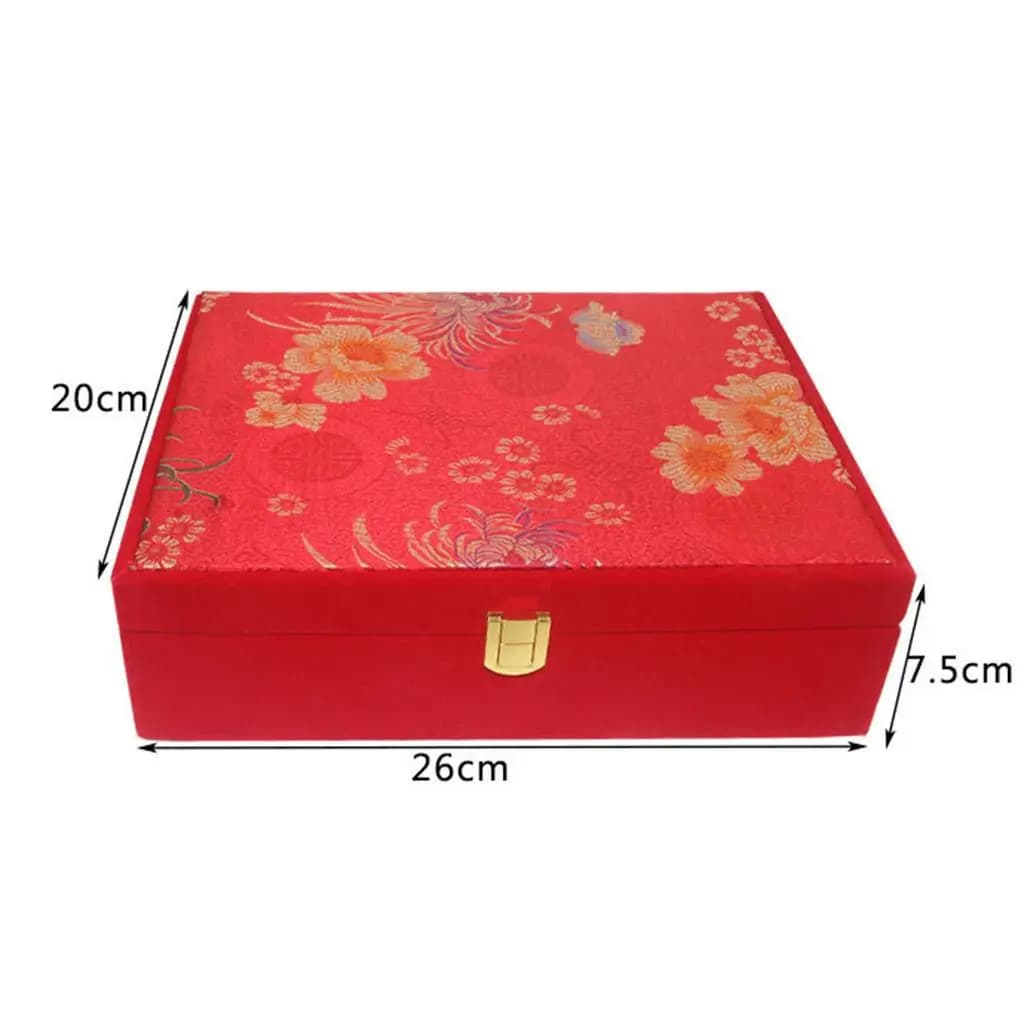 Jewelry Organizer Suede Velvet Display Holder Tray for Earrings Necklace Bracelet Rings for Girls Gift Jewelry Box