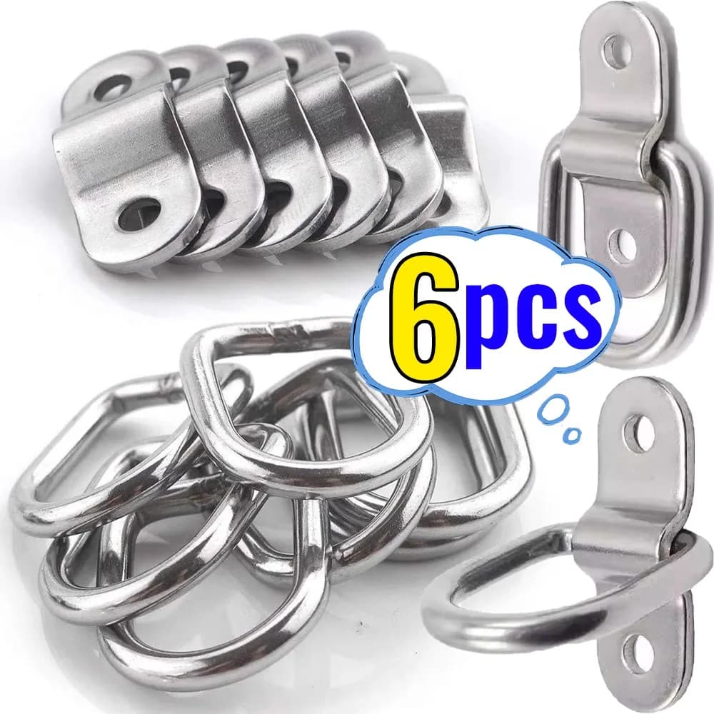 Anelli a D Ancoraggi per legare Anello Gancio per tirare Anello di ancoraggio in metallo Carico adatto per veicoli per rimorchi di carico per barche per auto Accessori per auto per camper