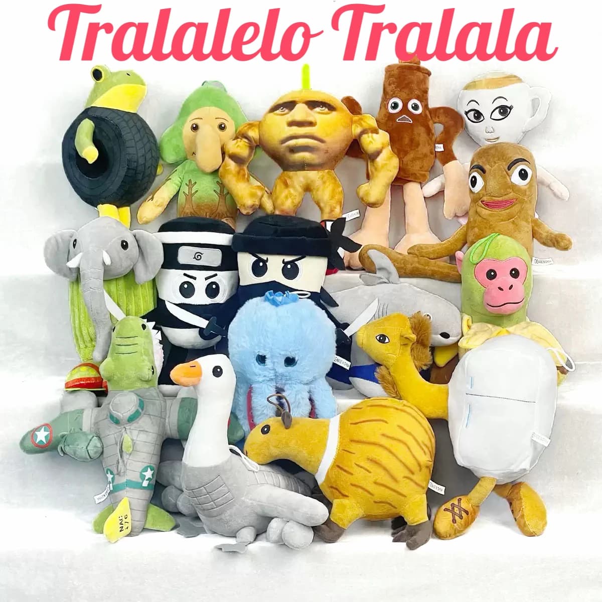 26 stile Tralalelo Tralala Peluche Tungtung Italian Brainrot Al Tralalero Tralala Peluche Bambola Farcito Morbido Cuscino Giocattoli Personalizzati