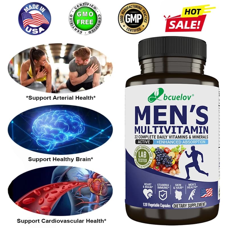 Men's Multivitamic Integrator Vitamin ABCDEK Magnesium Calcium Zinc to supply energy and promote general health