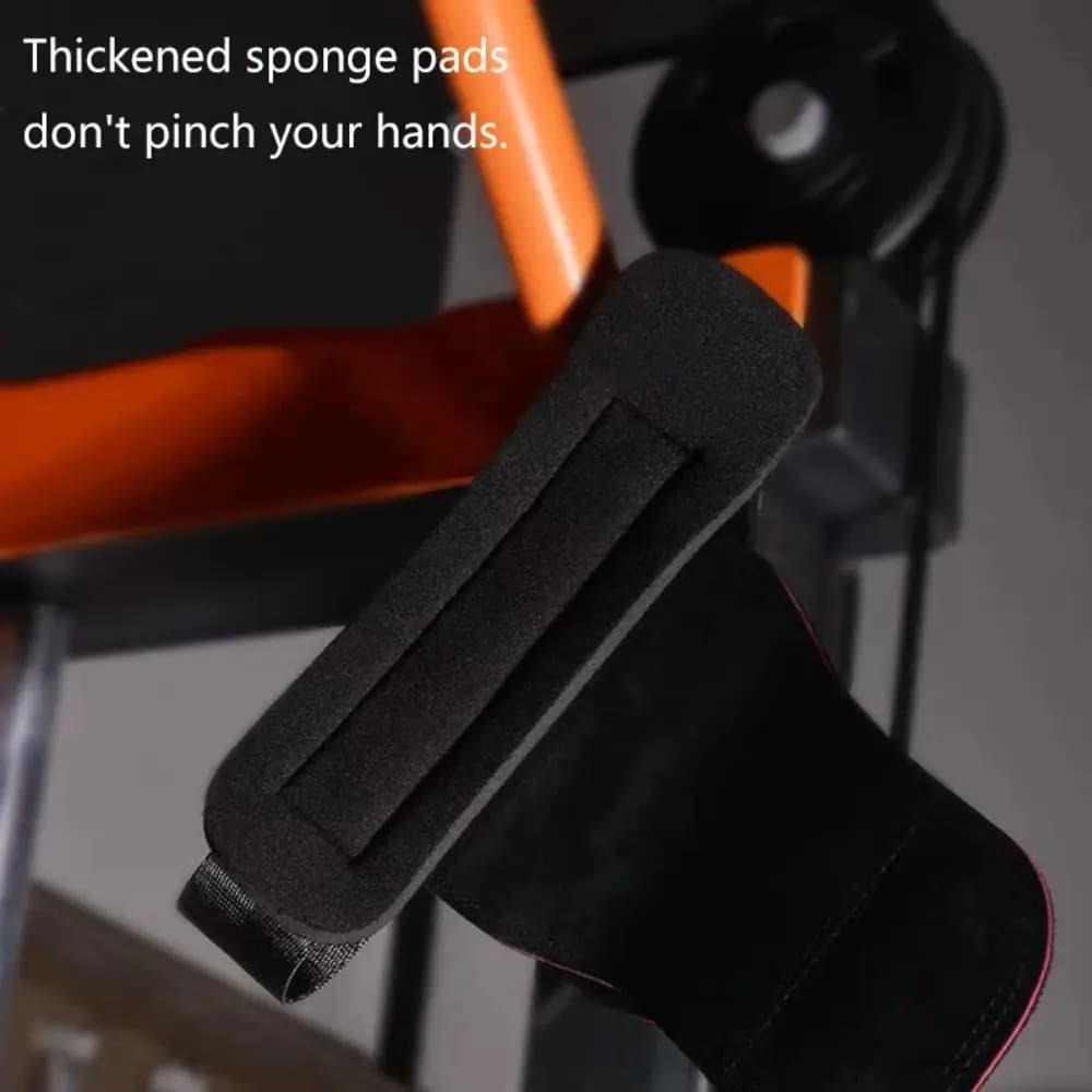 Double Layer PU Leather Gloves Non-slip weight lifting gloves with bovine leather palm Gym Training Gloves with Wrist Strap