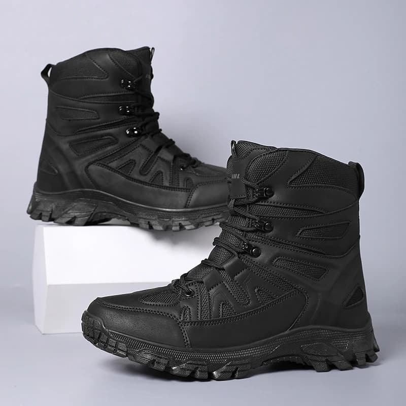 Scarpe da trekking da uomo all'aperto Stivali tattici da uomo impermeabili alti di grandi dimensioni 47 Scarpe da ginnastica Stivali da trekking Stivali da moto antiscivolo