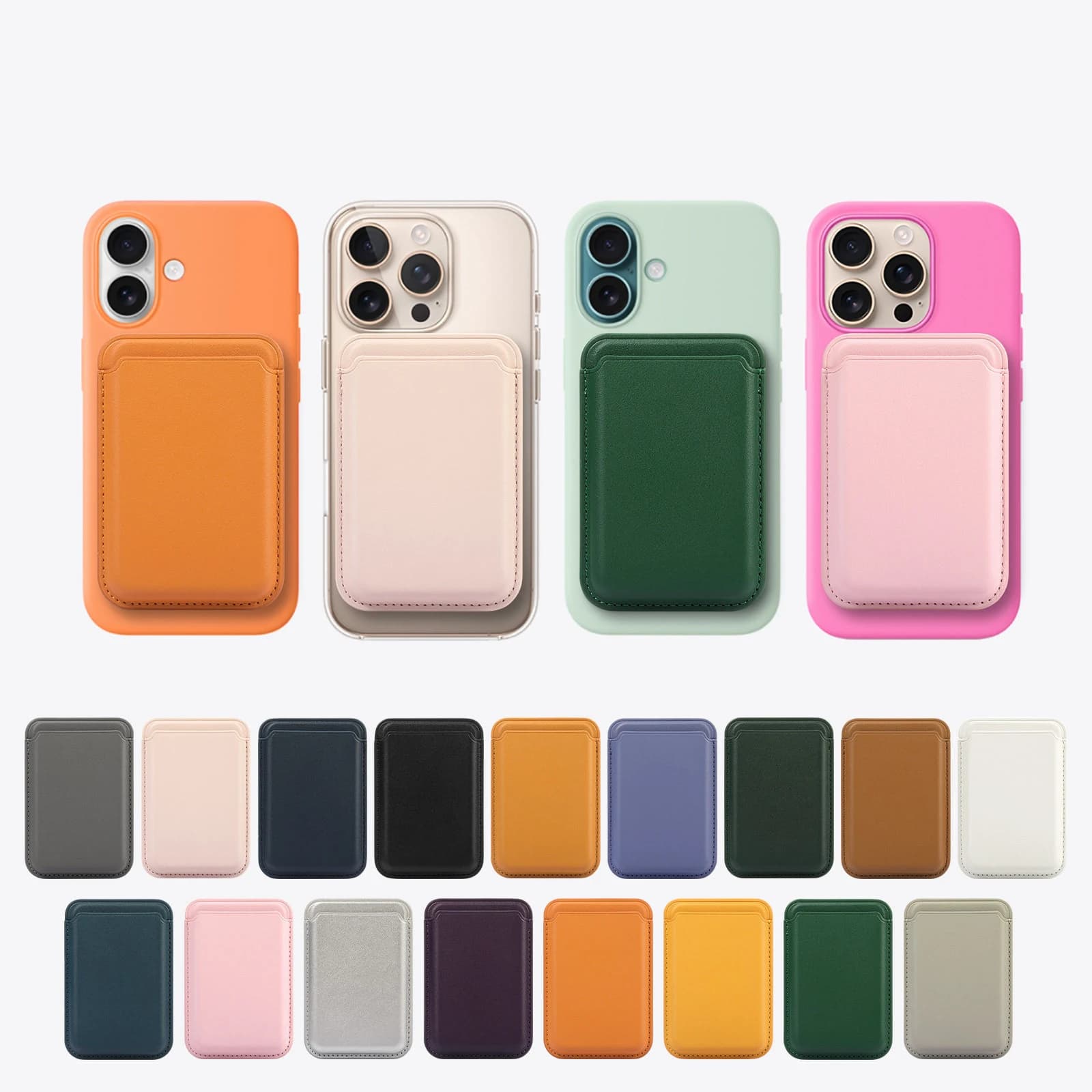 Strong Magnetic For Magsafe Leather Wallet Pocket Magnetic Card Holder Phone Bag Cover Accessories For iPhone 17 16 15 14 Cases