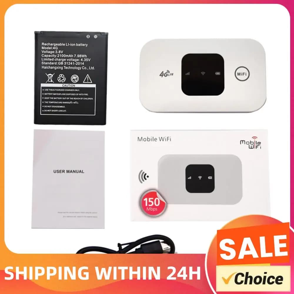 Router 4G LTE 150Mbps, Ripetitore WiFi Portatile 2100mAh, Router Wireless Tascabile Sbloccato con Slot per Scheda SIM, Hotspot Mobile per Esterni