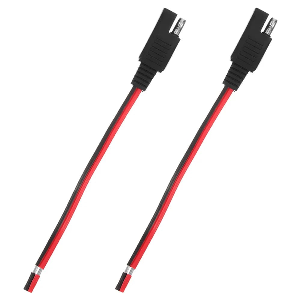 2Pcs 14Awg Tinned Copper Sae Solar Extension Cable for Rv Motorcycle Tractor Marine Automotive Panels Battery Charging