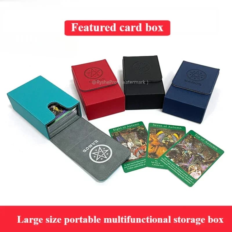 Custodia per carte dei tarocchi in pelle PU per MTG Scatola per mazzi di carte dei tarocchi di dimensioni più standard da collezione Trading Playing Commander
