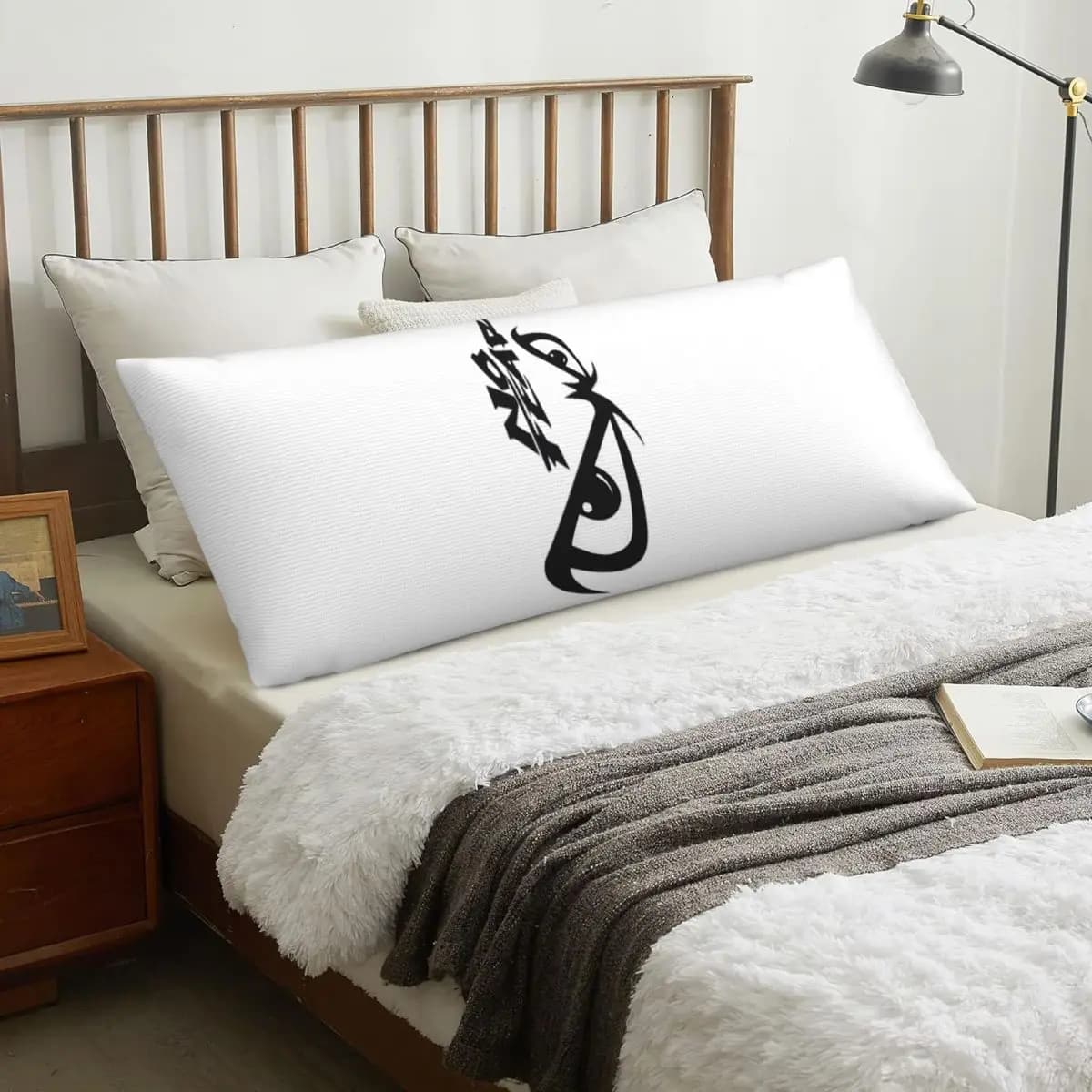 No Fear No Fear And Eyes Printing Rectangular Federation Pillow Sheet Decorative Polyester Cushion for Bedroom Comfort for Home