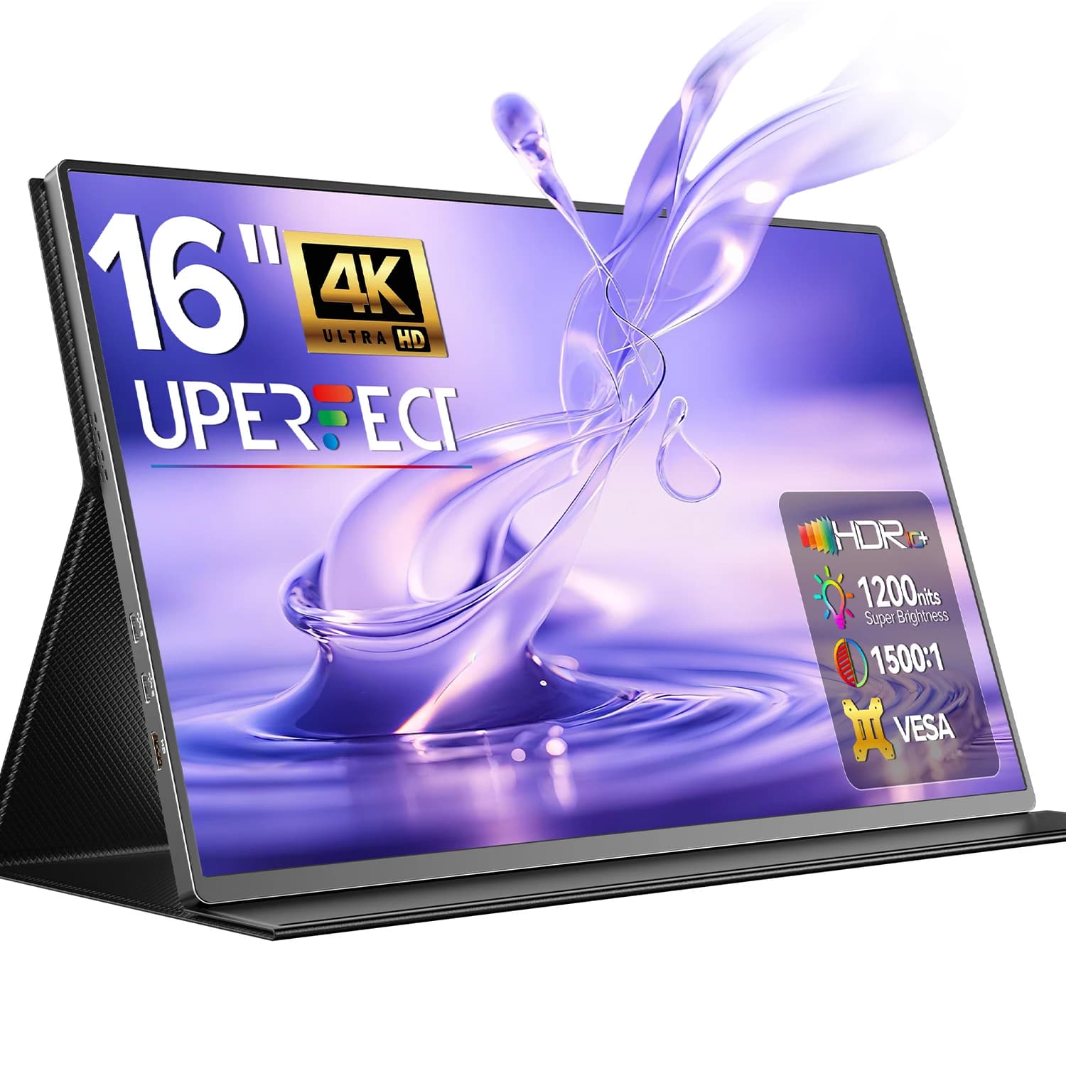 UPERFECT 4K Monitor portatile 16 "3840x2400 IPS Laptop Estendi schermo 1200 Nit USB C HDMI Computer PC Display da gioco con altoparlanti