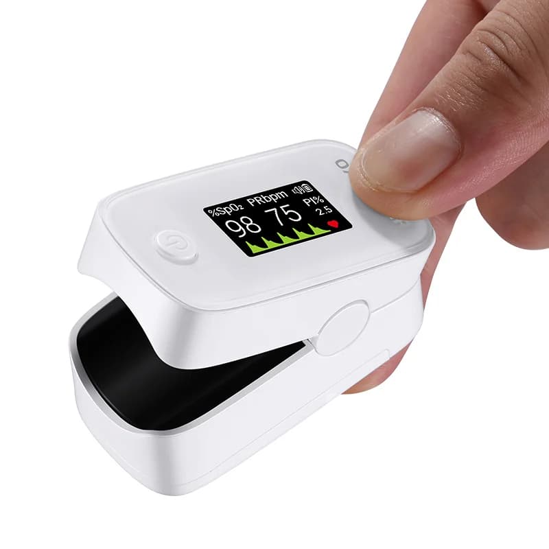 Finger pulse oximeter, blood oxygen saturation monitor |