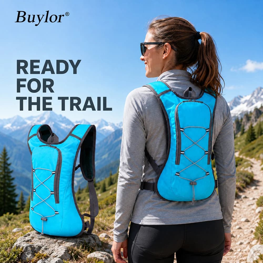 Lightweight Hydration Backpack 2L Water Bladder Compatible Cycling Pack for Hiking Running MTB Breathable Outdoor Sports Bag Kit