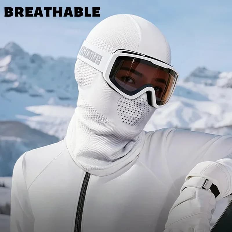 Occhiali da sci unisex Cappuccio Uomo Donna Caldo Traspirante Dual-Sport Sci Snowboard Antivento Ad asciugatura rapida Viso da sci Ourdoor Morbido Elasti
