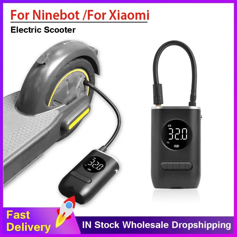 Pompa di aria elettrica portatile senza fili pneumatico gonfiabile sgonfiare gonfiatore pompa del compressore d'aria per Xiaomi M365/per Ninebot E-Scooter