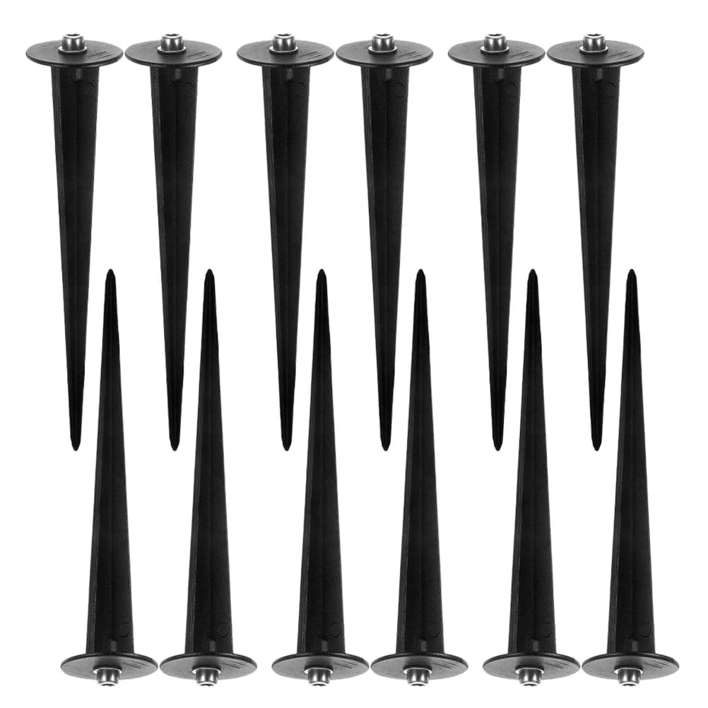 12 pezzi di picchetti solari da terra per esterni, picchetti in metallo per luci natalizie, paletti da prato, paletti decorativi da giardino, vento