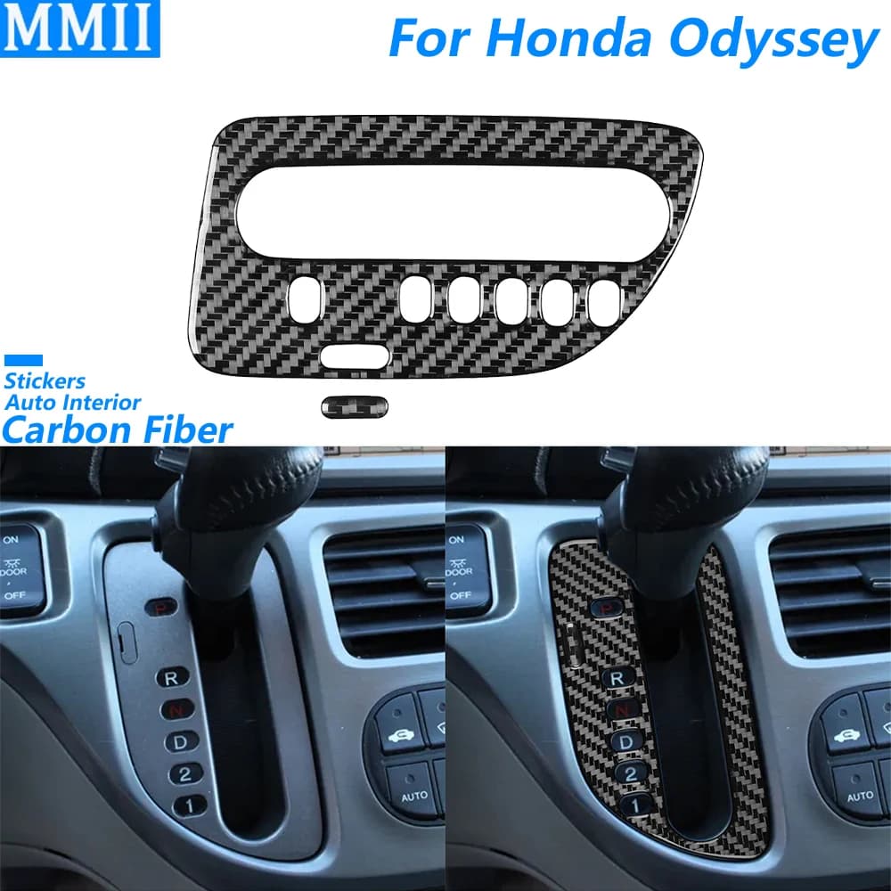 Per Honda Odyssey 2005-2010 Pannello di controllo del cambio centrale in fibra di carbonio Rivestimento Accessori interni per auto Decorazione adesivo