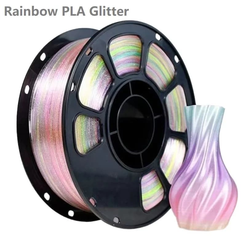 New filament glitter PLA 1,75 mm 1 kg 500 g 250 g Transparent Filament PLA Change color Rainbow Materials for 3D Printer PLA Multicolor Blue