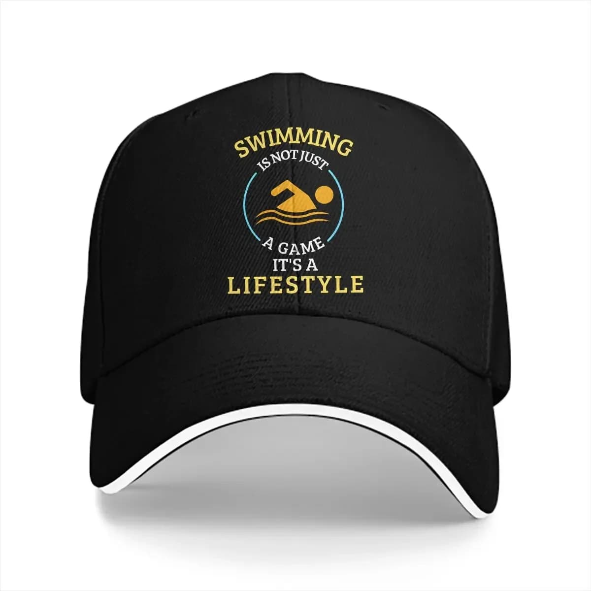 2026 Swimming Is Not A Game It's A Lifestyle Baseball Caps Peaked Cap Swim Sun Shade Hats for Men Women