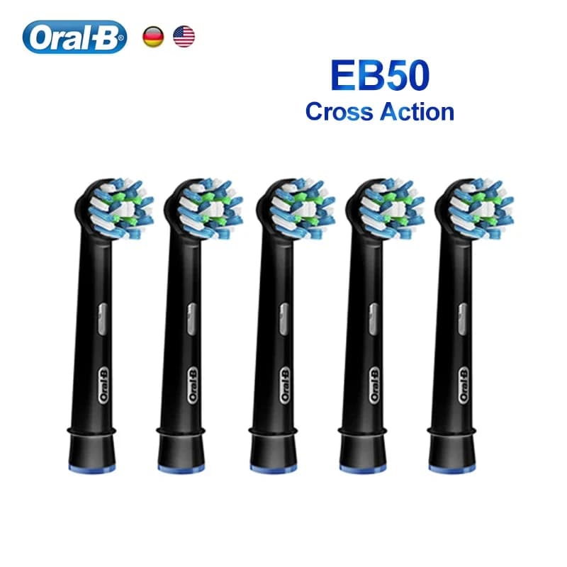 Testine per spazzolino Oral B CrossAction EB50 Ricariche di ricambio per spazzolino elettrico Ugelli dentali di ricambio con angolo di 16 gradi 1-12 pezzi