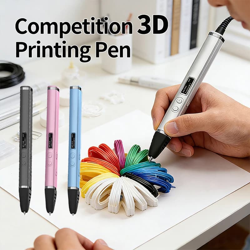 Upgraded 3D Printing Pen Competition Level OLED Display 3D Printing Pens With 9m 100m PLA Filament For Children Birthday Gift