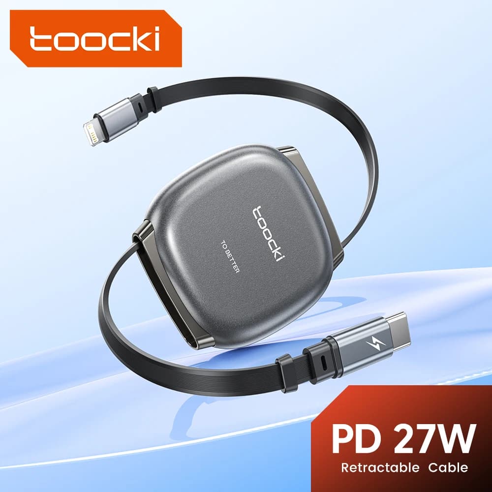 Toocki 27W USB C Cavo Retrattile Per iPhone 14 13 iPad Fast Chaerger Mini Formato 480Mdps Tipo-C Per Cavo Dati di Illuminazione