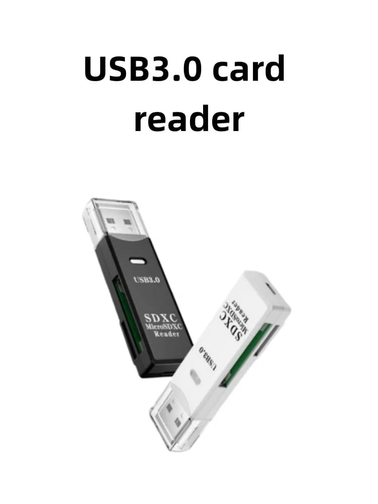 Lettore di Schede 2 in 1 USB 3.0/USB2.0, Lettore di Schede Micro SD, Adattatore USB3.0 ad Alta Velocità per Schede di Memoria TF, Accessori per PC e Laptop