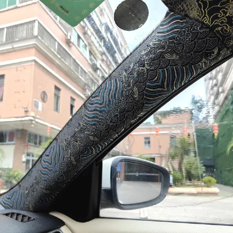 Adesivi creativi per interni auto in stile JDM, ricamo adesivo, adesivi per auto alla moda, modifica del soffitto interno, pilastri ABC