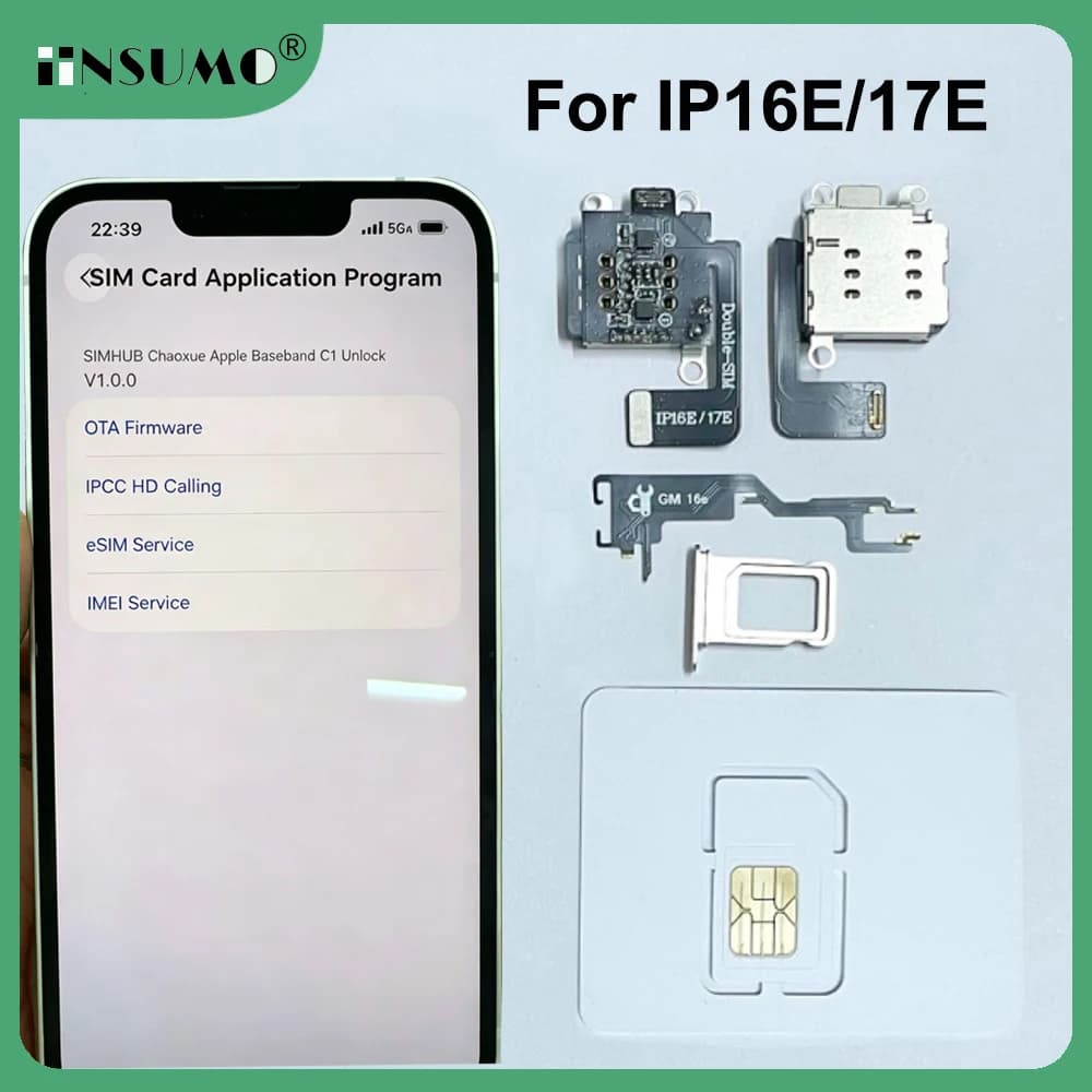 MEP Flex Built-in DB IC For iPhone16E 17E Dual Card Flex Cable ESIM to Dual SIM Card Conversion Flex Cable Support OTA Upgrade